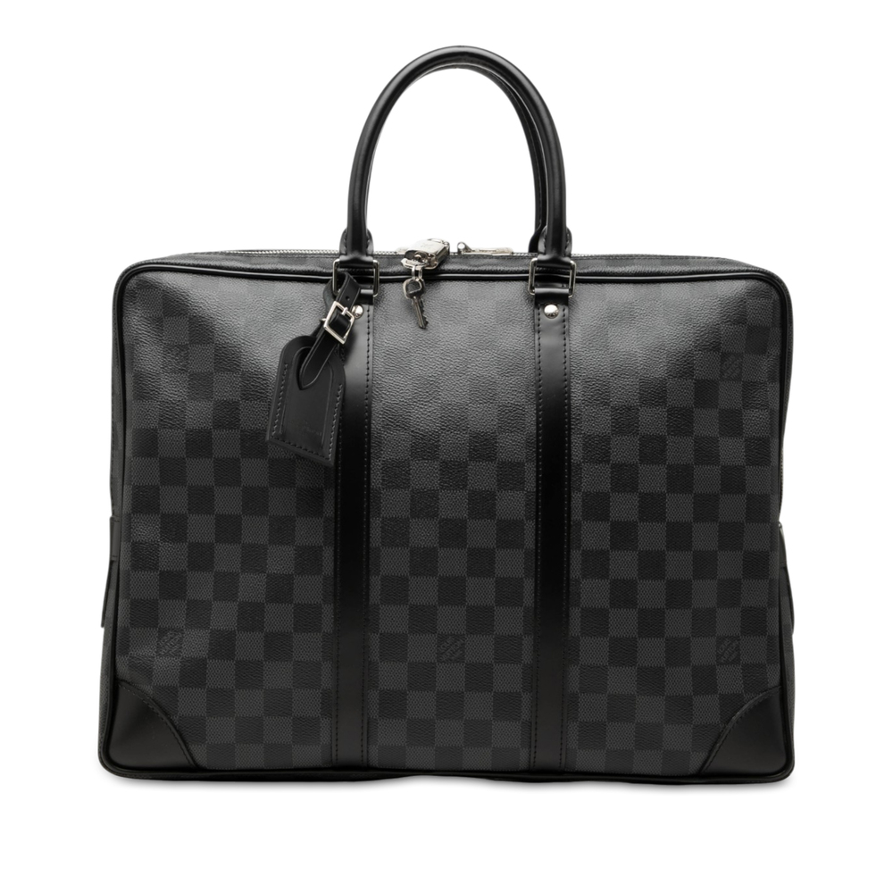 Pre-Loved Louis Vuitton Damier Graphite Porte Documents Voyage PM